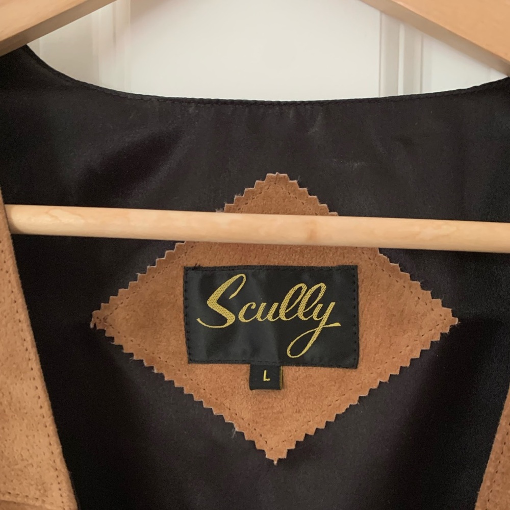 Scully mens vest, large, brown suede leather - Picture 2 of 8